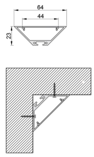 DariLight LINE corner 64х32
